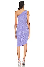 Norma Kamali Diana Dress To Knee in Lilac, view 3, click to view large image.