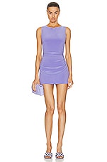 Norma Kamali Sleeveless Pickleball Mini Dress in Lilac, view 1, click to view large image.