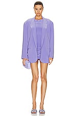 Norma Kamali Sleeveless Pickleball Mini Dress in Lilac, view 4, click to view large image.