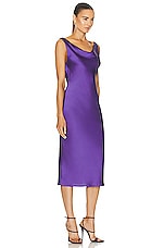 Norma Kamali Maria Dress in Purple, view 2, click to view large image.