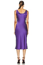 Norma Kamali Maria Dress in Purple, view 3, click to view large image.
