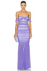 Norma Kamali Walter Fishtail Gown in Lilac, view 1, click to view large image.