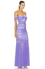 Norma Kamali Walter Fishtail Gown in Lilac, view 2, click to view large image.