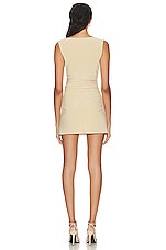 Norma Kamali Sleeveless Pickleball Mini Dress in Sand, view 3, click to view large image.