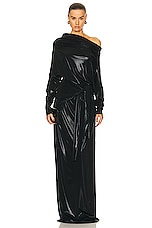 Norma Kamali Four Sleeve All In One Gown in Black, view 1, click to view large image.