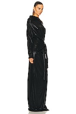 Norma Kamali Four Sleeve All In One Gown in Black, view 2, click to view large image.