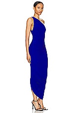 Norma Kamali Diana Gown in Electric Blue, view 2, click to view large image.