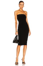 Norma Kamali Strapless Dress in Black, view 1, click to view large image.