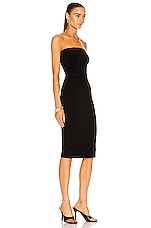 Norma Kamali Strapless Dress in Black, view 2, click to view large image.