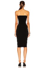 Norma Kamali Strapless Dress in Black, view 3, click to view large image.