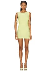 Norma Kamali Sleeveless Pickleball Mini Dress in Butter Yellow, view 1, click to view large image.