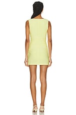 Norma Kamali Sleeveless Pickleball Mini Dress in Butter Yellow, view 3, click to view large image.