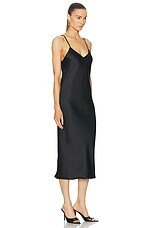 Norma Kamali Bias Slip Dress in Black, view 2, click to view large image.