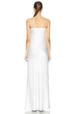 Norma Kamali Bias Strapless Gown in Snow White, view 3, click to view large image.