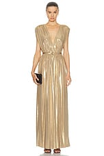 Norma Kamali Athena Gown in Gold, view 1, click to view large image.