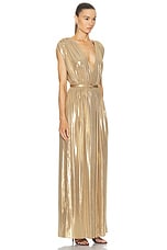 Norma Kamali Athena Gown in Gold, view 2, click to view large image.