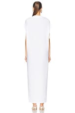 Norma Kamali Sleeveless All in One Side Slit Gown in Snow White, view 5, click to view large image.