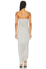 Norma Kamali Strapless Diana Gown in Light Grey, view 3, click to view large image.