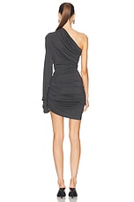 Norma Kamali Lazy Diana Micro Dress in Dark Grey, view 4, click to view large image.