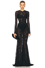 norma kamali black lace dress Norma Kamali Slip Gown in Black