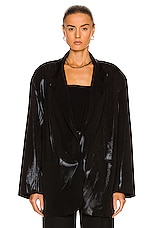 Norma Kamali Oversized Single Breasted Jacket in Black, view 2, click to view large image.