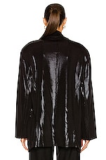 Norma Kamali Oversized Single Breasted Jacket in Black, view 4, click to view large image.