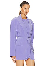 Norma Kamali Oversized Single Breasted Jacket in Lilac, view 3, click to view large image.
