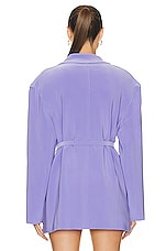 Norma Kamali Oversized Single Breasted Jacket in Lilac, view 4, click to view large image.