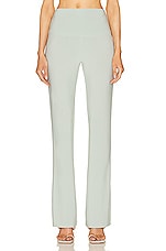 Norma Kamali Boot Pant in Dried Sage, view 1, click to view large image.