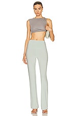 Norma Kamali Boot Pant in Dried Sage, view 4, click to view large image.