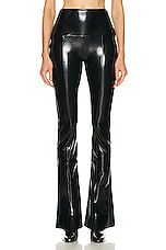 Norma Kamali Faux Leather Spat Legging in Black, view 1, click to view large image.