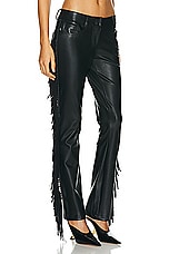 Norma Kamali Fringe Boot Leg in Black, view 2, click to view large image.