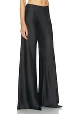 Norma Kamali Bias Elephant Pant in Black, view 2, click to view large image.