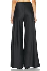 Norma Kamali Bias Elephant Pant in Black, view 3, click to view large image.