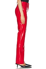 Norma Kamali High Waist Boot Leg in Tiger Red, view 3, click to view large image.