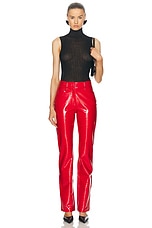 Norma Kamali High Waist Boot Leg in Tiger Red, view 5, click to view large image.