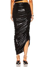 Norma Kamali Diana Long Skirt in Black, view 4, click to view large image.