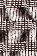 Norma Kamali Pleated Micro Skirt in Chocolate Glenn Plaid Tweed, view 5, click to view large image.