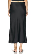 Norma Kamali Bias Obie Skirt in Black, view 3, click to view large image.