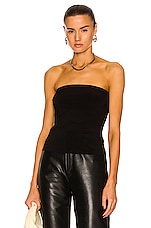 Norma Kamali Strapless Top in Black, view 1, click to view large image.