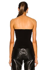 Norma Kamali Strapless Top in Black, view 3, click to view large image.