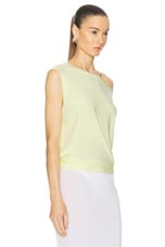 Norma Kamali Drop Shoulder Top in Butter Yellow, view 2, click to view large image.