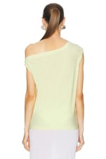 Norma Kamali Drop Shoulder Top in Butter Yellow, view 4, click to view large image.