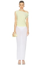 Norma Kamali Drop Shoulder Top in Butter Yellow, view 5, click to view large image.
