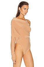 Norma Kamali All In One Bodysuit in Nude, view 5, click to view large image.