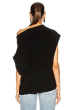 Norma Kamali Sleeveless All In One Top in Black, view 4, click to view large image.