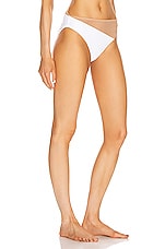 Norma Kamali Snake Mesh Bottom Swimsuit in White & Nude Mesh, view 2, click to view large image.