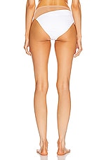 Norma Kamali Snake Mesh Bottom Swimsuit in White & Nude Mesh, view 4, click to view large image.