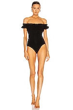 Norma Kamali Empire Jose Swimsuit in Black, view 1, click to view large image.