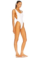 Norma Kamali Marissa Swimsuit in White, view 2, click to view large image.